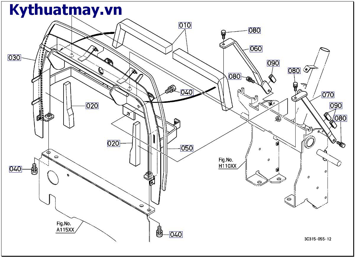 Giá đỡ nắp ca bô sau